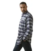 Ariat&reg; Blue Khaki Plaid Rebar&reg; Flannel DuraStretch LS Men’s Shirt