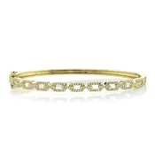 14K Gold 0.44ctw Diamond Link Bangle Bracelet - SC55010143ZS
