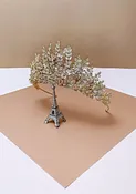 ALEXIA Leaf Crystal 3-D Luxurious Bridal Crown