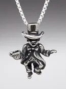 Alice -  Mad Hatter Charm - Sterling Silver