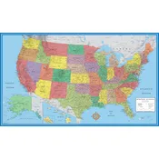 United States Classic Elite Wall Map Poster