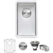 Ruvati 12 inch Undermount Bar Prep Kitchen Sink 16 Gauge Round Corners Stainless Steel Single Bowl – RVH7112