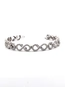 14kt White Gold Infinity Tennis Bracelet