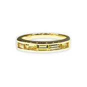 14K yellow gold Small Baguette Stacker band with yellow sapphire by Jane Taylor Jewelry — jane taylor jewelry