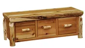 Cedar Entry Bench with Three Drawers