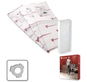 3 electrostatic filter bags and 1 carbon dust filter