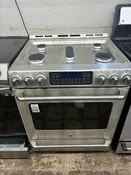 GE Dual fuel Range Stainless Steel 5 Burners 30”