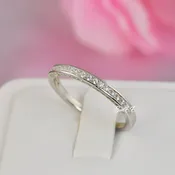 0.52ct Brilliant Cut Bridal Band Diamond Simulated 925 Sterling Silver Anniversary Rings SKU:00237