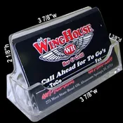 3 7/8w x 2 1/8h x 1 3/8d - Business Card Holder