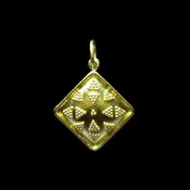 Diamond Shaped Granulated Charm — Judith Kinghorn Design