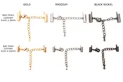 AAAA1999-2001 Slide End Connector With Extension Lobster Clasp CHOOSE COLOR, SIZE BELOW