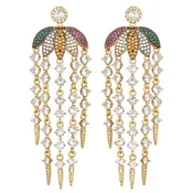 Bianca CZ Fringe Drop Earrings | Designer Jewelry | She She's Closet