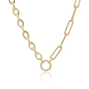 21'' Oval Link Asymetrical Necklace
