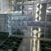 4″ x 4″ Accent 3D Stainless Steel Tile