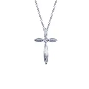 0.02 CTW Cross Pendant Necklace