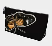 Butterfly Makeup Bag/ Clutch in Black - SimArt Brand