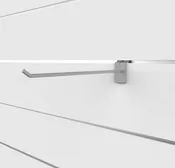 10″ Slatwall Hook, Silver Frost Finish | Sold in packs of 10