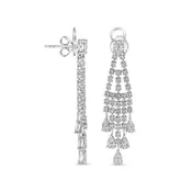 14K White Gold Diamond Earrings
