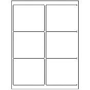 4x3.33 Laser & Inkjet Sheet Labels - 6 per Sheet - 6,000/Case (1,000 Sheets) - White, Rounded Corners