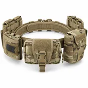 8-in-1 Quick Release Tactical Utility Belt with MOLLE Pouches – Modular Waist Gear System
