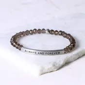 ALWAYS AND FOREVER Engraved Inspirational Bracelet