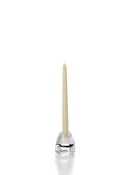 10" Antique Beige Taper Candles – Set of 12