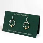 14K Gold Filled and Sterling Silver Handmade Earrings Multiple Circle Gold Filled Bead