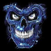 10265D1-TERMINATOR SKULL BLUE