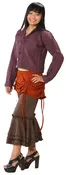 Cotton Cropped Bloomers with Cinch Up Faux Skirt