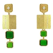 Chrome Diopside Dangle Earrings — 33 Jewels at El Paseo