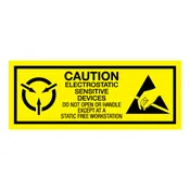 1″ x 2.5″ Caution Electrostatic Sensitive Devices DO NOT OPEN OR HANDLE Label