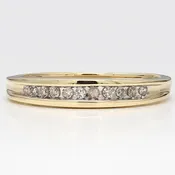 10K Gold Diamond Band| 0.10 CT TDW| 2.40 Grams| Size 6.5″ – R14263