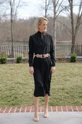 Everyday Dress in Black Silk Crêpe de Chine