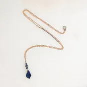 Ancient Lapis & Silver Bead Necklace by Ancient Influences