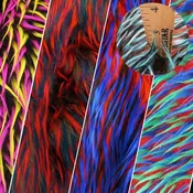 2 and 3 Tone Spiked Shaggy Long Pile Faux Fur Fabric / Sold by The Yard