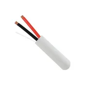 Alarm-Security Cable, Unshielded, 18AWG, 2 Conductor Stranded, 500, Pull Box, Gray