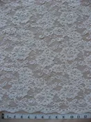 Alencon Lace, Allover Corded Flowers, 49″ wide, Ivory