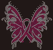 ✨💖Cancer Support Designs  ✨💖BUTTERFLY WITH RIBBON AS THE BODY OF BUTTERFLY