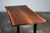 Book Matched, Live Edge Walnut Desk or Table, 70"