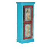 Blue and Red Painted Cabinet | Asia West