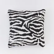 18" Pillow - 425 Zebra II Midnight - knife edge