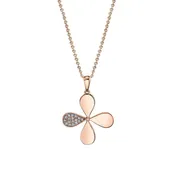 14K 0.11cttw VS White Diamond Clover Pendant