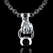 Cross Fit, Bodybuilding Lifting Barbell Necklace.