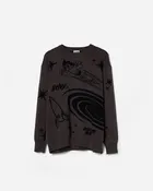 Astro Boy Jacquard Knit Sweater (Gray)