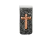 3D COPPER CROSS MONEY CLIP