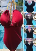 4 Way Tie One Piece Burgandy