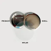 Round Pin Back Button Complete Set