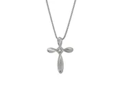 .01ct. Diamond Cross Pendant in Sterling Silver