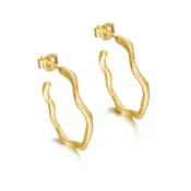 Sterling Silver Rolling Earrings with 18K Gold Vermeil