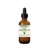 100% Pure Aloe Vera Oil with Vitamin E in a 2oz Amber Glass Dropper Bottle by Natura Bona - Use for hair, skin care, sunburn and cosmetic products